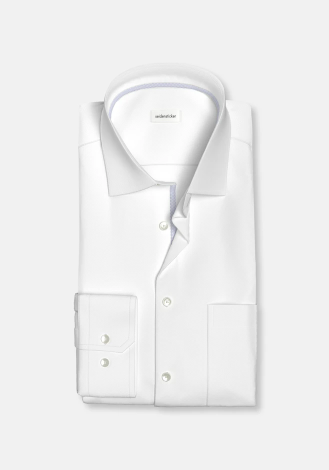 Regular Chemise d'affaires Structure dans Blanc | Boutique en ligne Seidensticker
