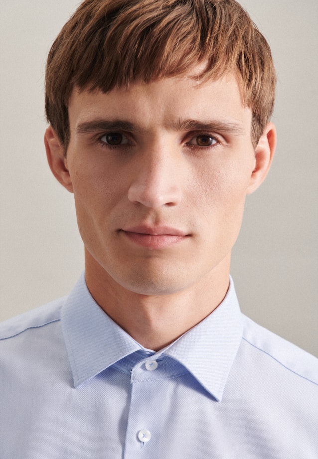 Regular Business shirt Structure in Light Blue |  Seidensticker Onlineshop