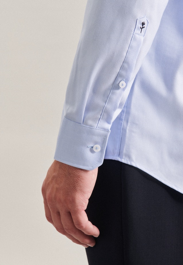 Regular Business shirt Structure in Light Blue |  Seidensticker Onlineshop