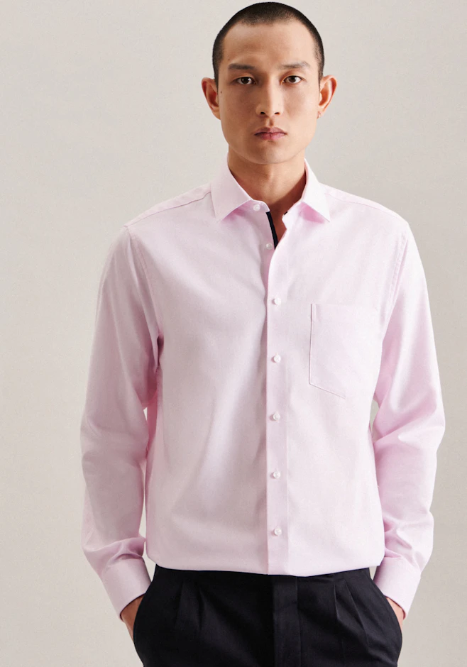 Regular Business Hemd Struktur in Rosa | Seidensticker Onlineshop