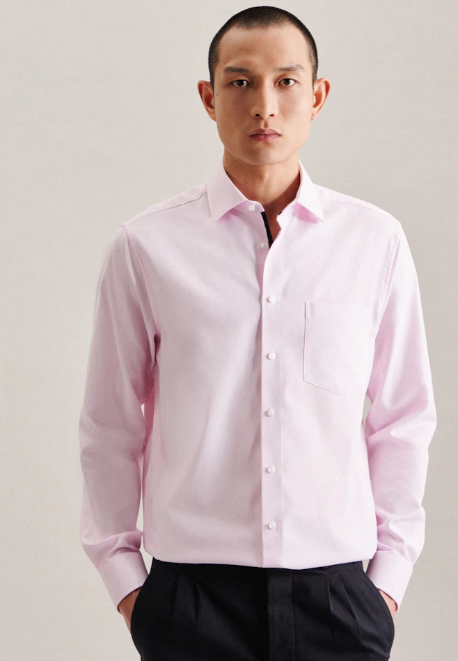 Regular Business shirt Structure in Pink | Seidensticker online shop