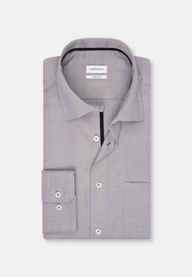 Regular Business shirt Structure in Grey |  Seidensticker Onlineshop