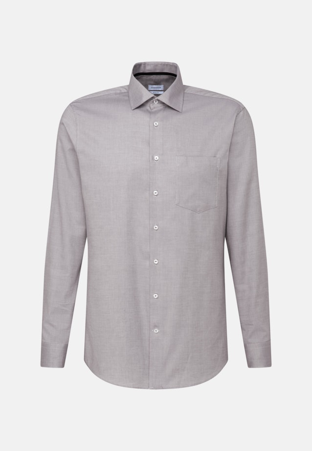 Regular Business shirt Structure in Grey |  Seidensticker Onlineshop