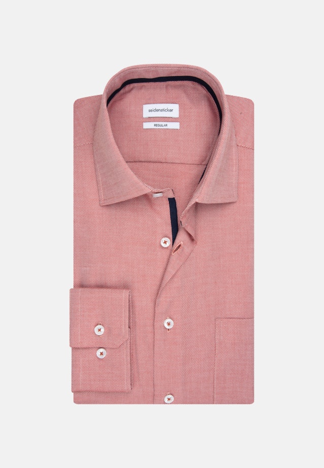 Chemise Business Regular Structuré Col Kent in Orange |  Seidensticker Onlineshop