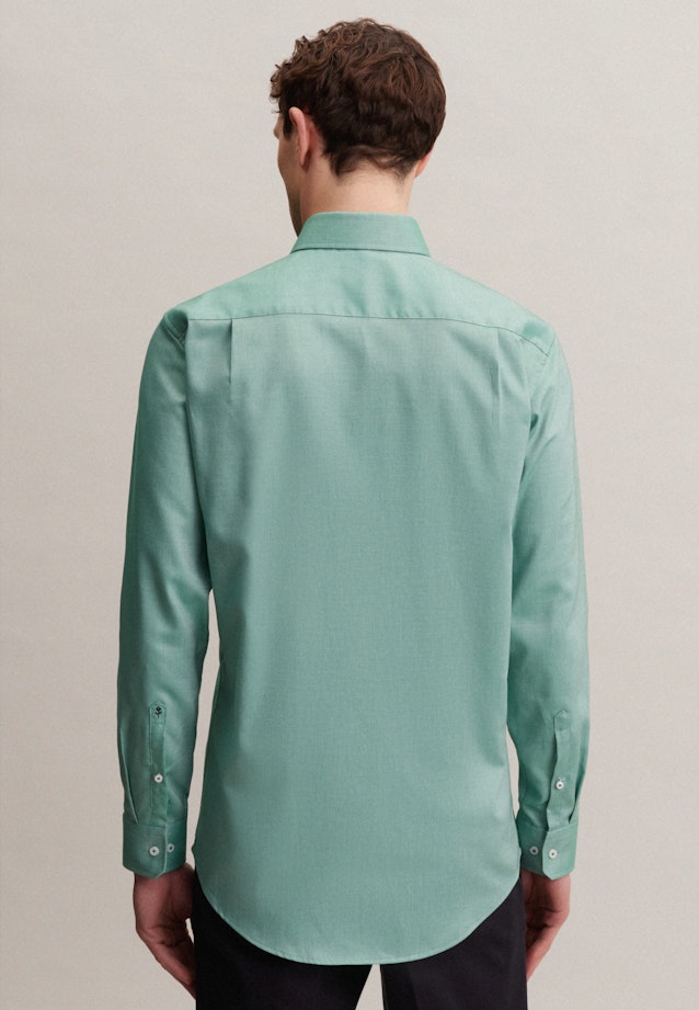 Non-iron Structure Business Shirt in Regular with Kent-Collar in Green |  Seidensticker Onlineshop