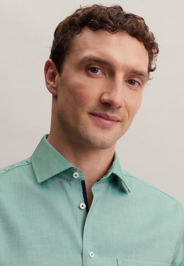 Regular Business Hemd Struktur in Grün |  Seidensticker Onlineshop