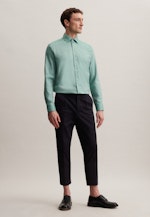 Non-iron Structure Business Shirt in Regular with Kent-Collar in Green |  Seidensticker Onlineshop