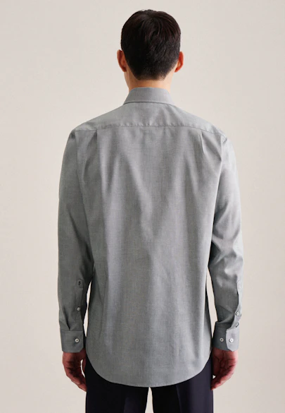 Regular Business shirt Structure in Green |  Seidensticker Onlineshop