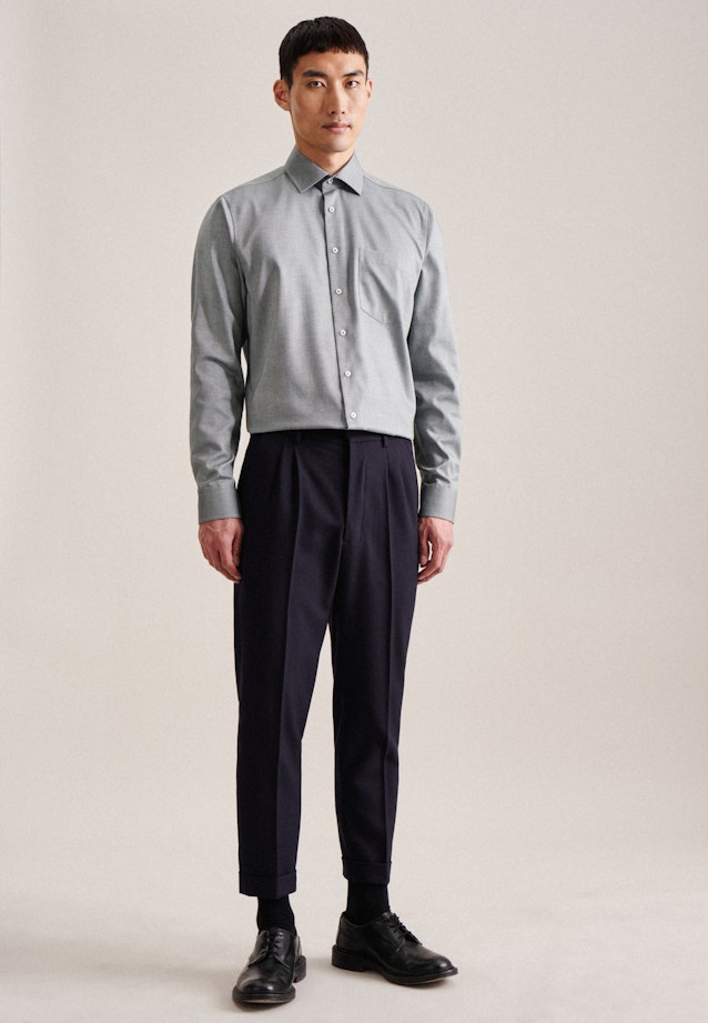 Regular Business Hemd Struktur in Grün |  Seidensticker Onlineshop