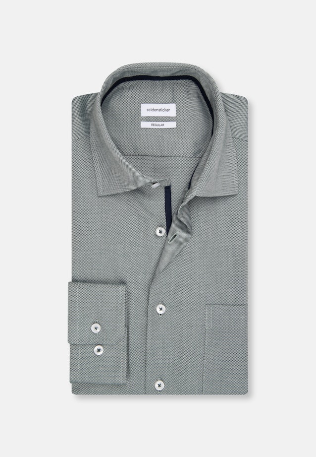 Regular Business Hemd Struktur in Grün |  Seidensticker Onlineshop