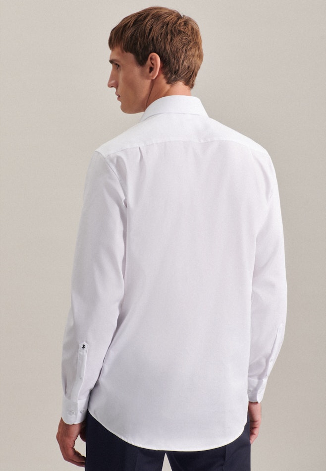 Non-iron Structure Business Shirt in Regular with Kent-Collar in White | Seidensticker online shop