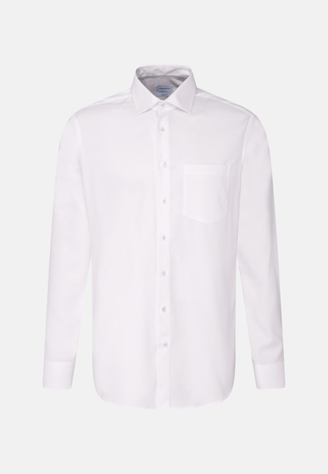 Chemise Business Regular Structuré Col Kent in Blanc |  Seidensticker Onlineshop