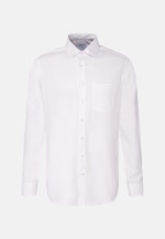 Chemise Business Regular Structuré Col Kent in Blanc |  Seidensticker Onlineshop