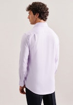 Chemise Business Regular Structuré Col Kent in Lilas |  Seidensticker Onlineshop