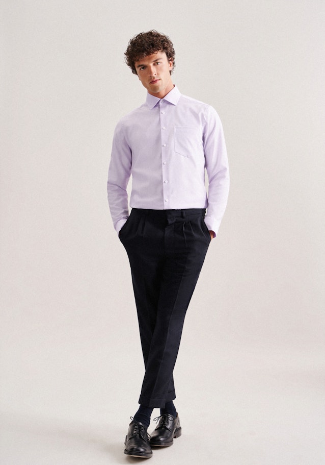 Regular Chemise d'affaires Structure in Lilas | Seidensticker Onlineshop
