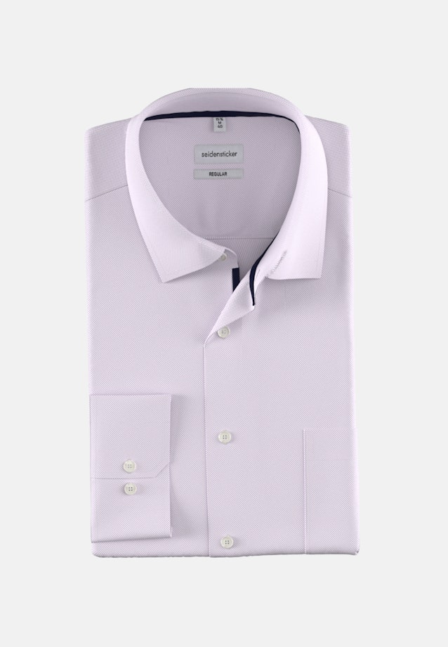 Chemise Business Regular Structuré Col Kent in Lilas |  Seidensticker Onlineshop