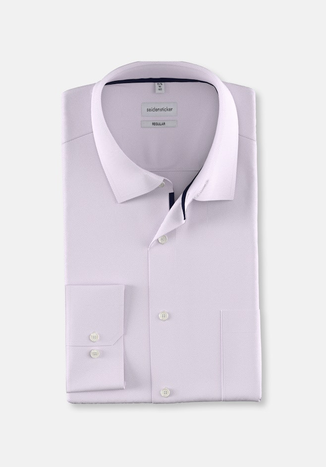 Regular Chemise d'affaires Structure dans Lilas | Boutique en ligne Seidensticker