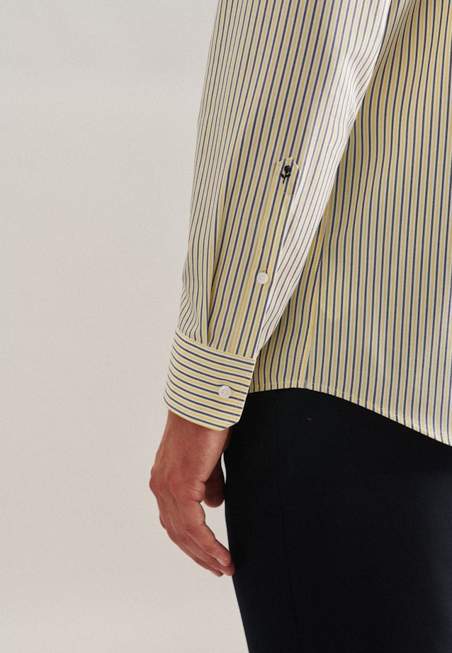 Regular Business Hemd Streifen in Gelb |  Seidensticker Onlineshop