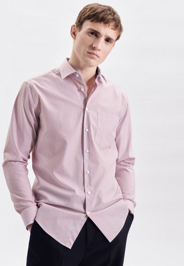 Regular Chemise d'affaires rayures in Orange |  Seidensticker Onlineshop