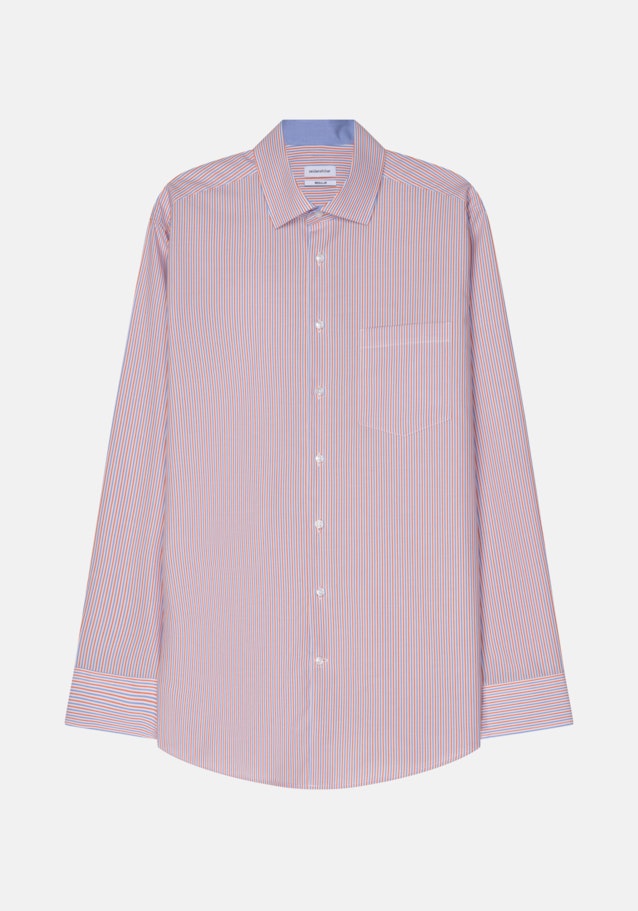Non-iron Poplin Business Shirt in Regular with Kent-Collar in Orange |  Seidensticker Onlineshop