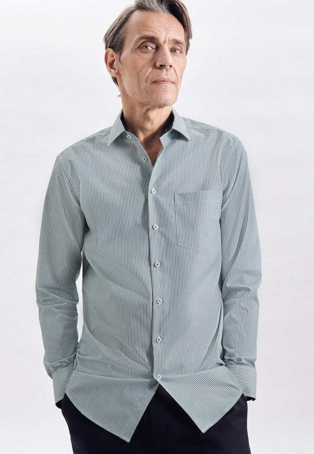 Regular Chemise d'affaires rayures in Vert |  Seidensticker Onlineshop
