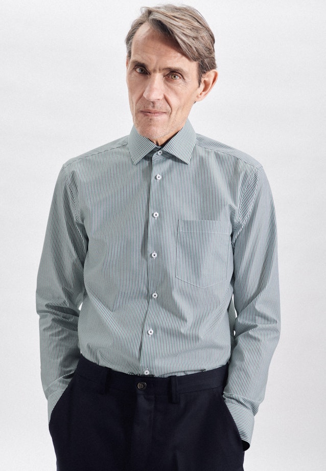 Regular Chemise d'affaires rayures in Vert |  Seidensticker Onlineshop