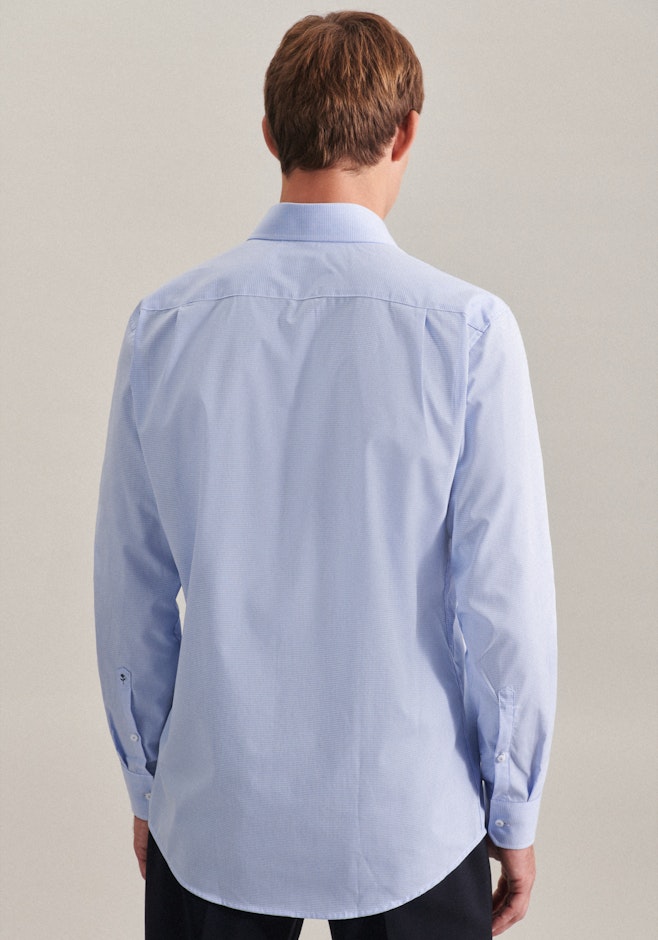 Regular Business Hemd Karo in Hellblau | Seidensticker Onlineshop