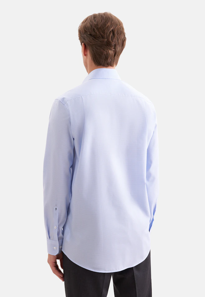 Regular Business Hemd Karo in Hellblau | Seidensticker Onlineshop