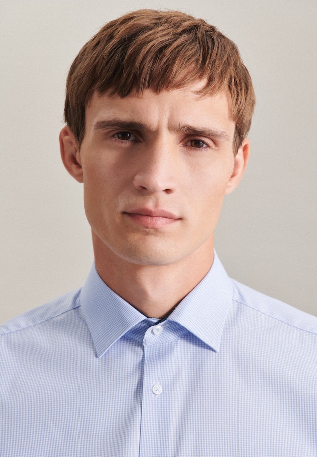 Regular Business shirt Check in Light Blue |  Seidensticker Onlineshop