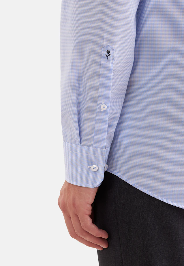 Regular Business shirt Check in Light Blue |  Seidensticker Onlineshop