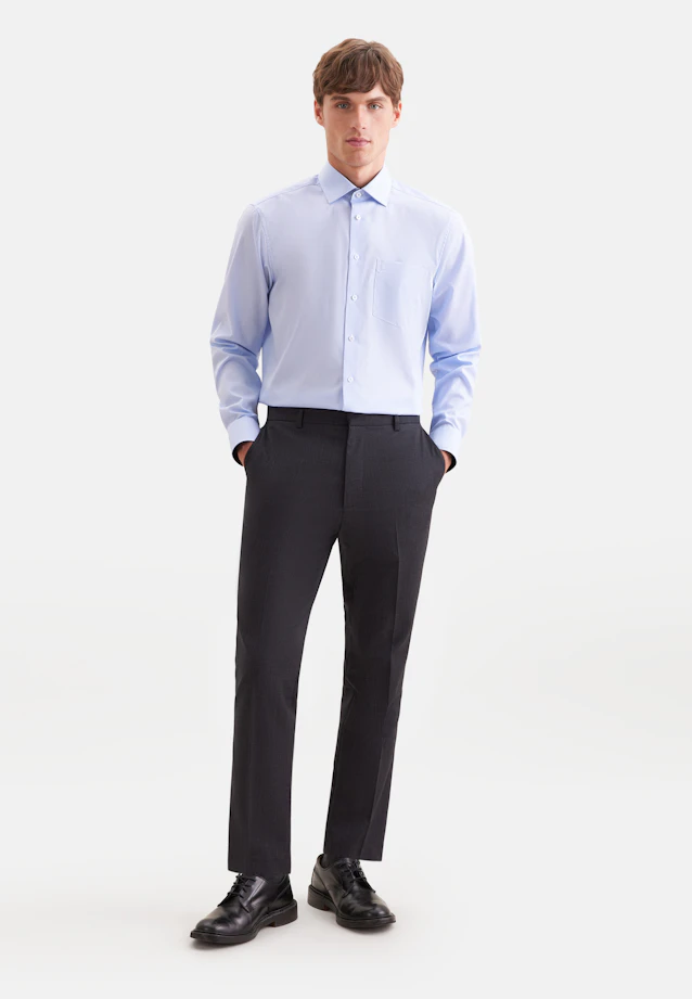 Regular Business shirt Check in Light Blue |  Seidensticker Onlineshop