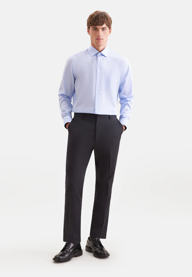 Regular Business shirt Check in Light Blue |  Seidensticker Onlineshop