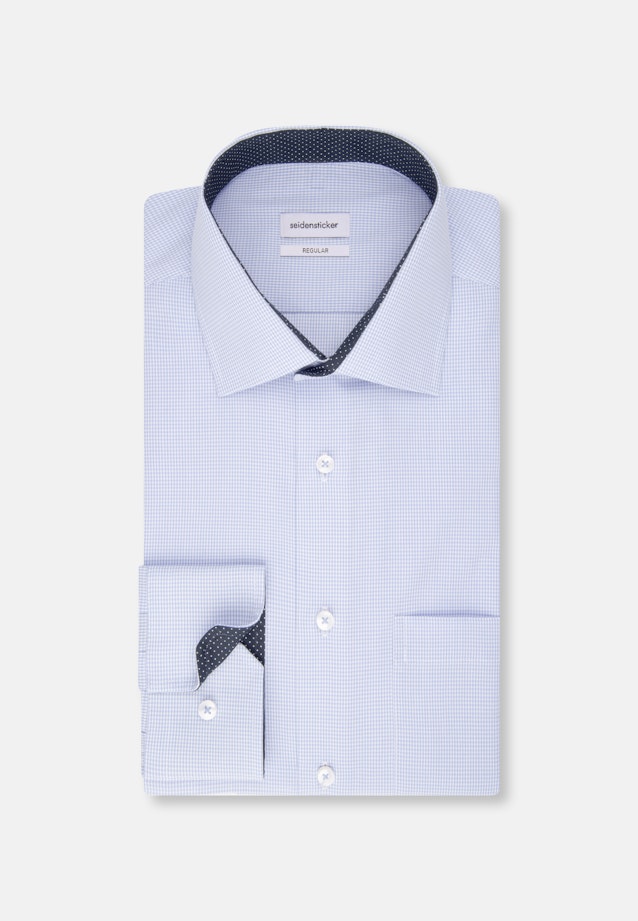 Regular Business shirt Check in Light Blue |  Seidensticker Onlineshop