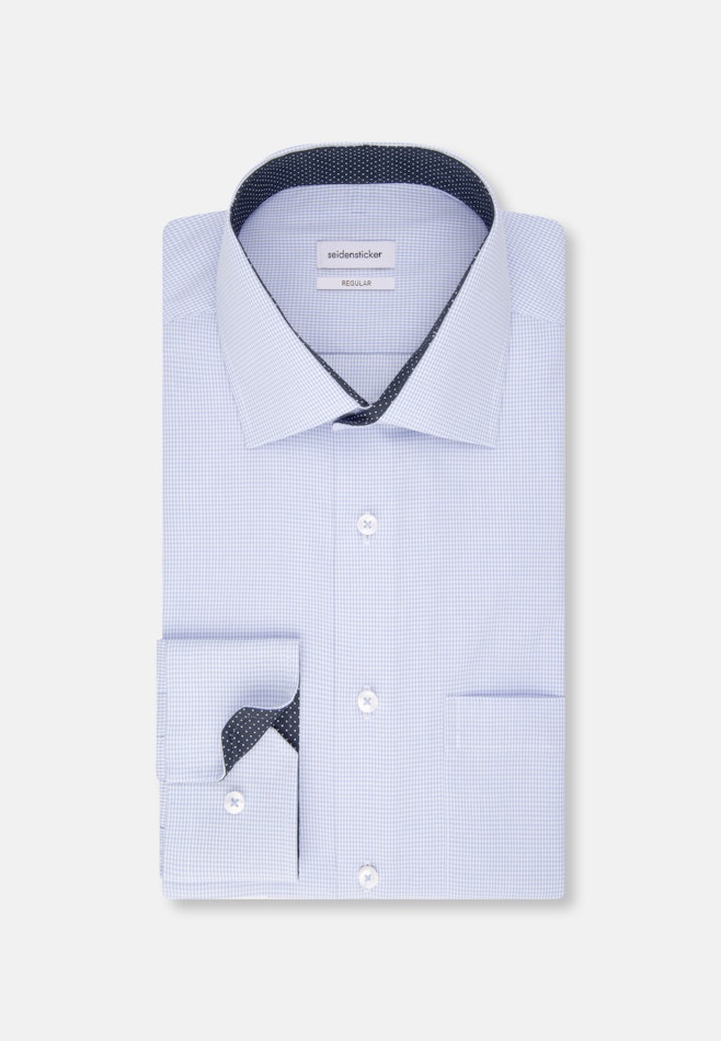 Regular Chemise d'affaires carreaux dans Bleu Clair | Boutique en ligne Seidensticker