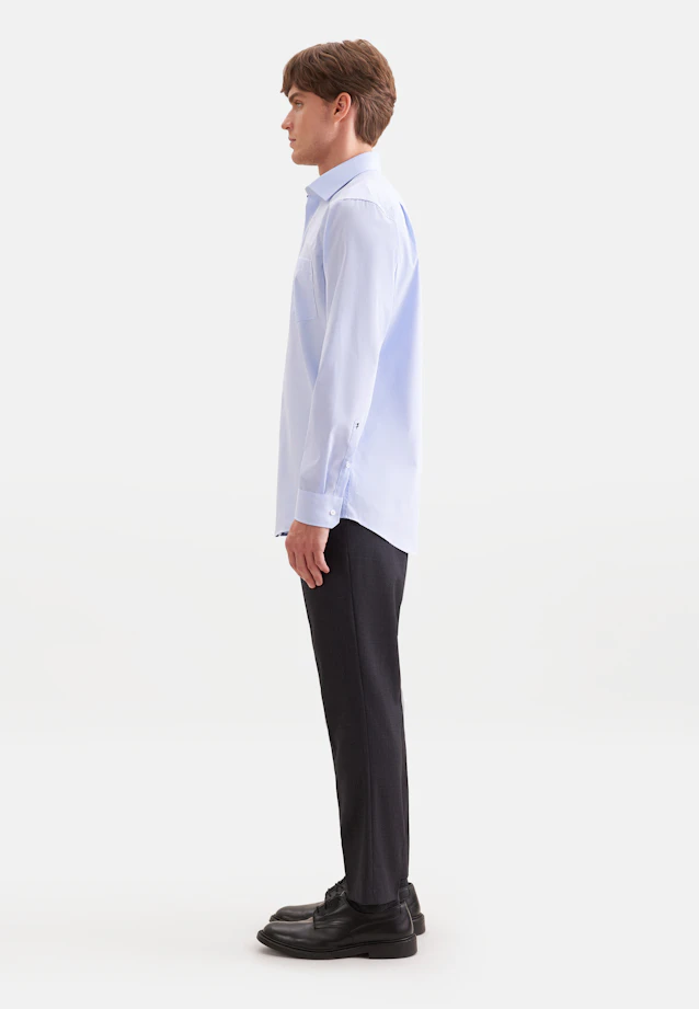 Regular Business shirt Check in Light Blue |  Seidensticker Onlineshop