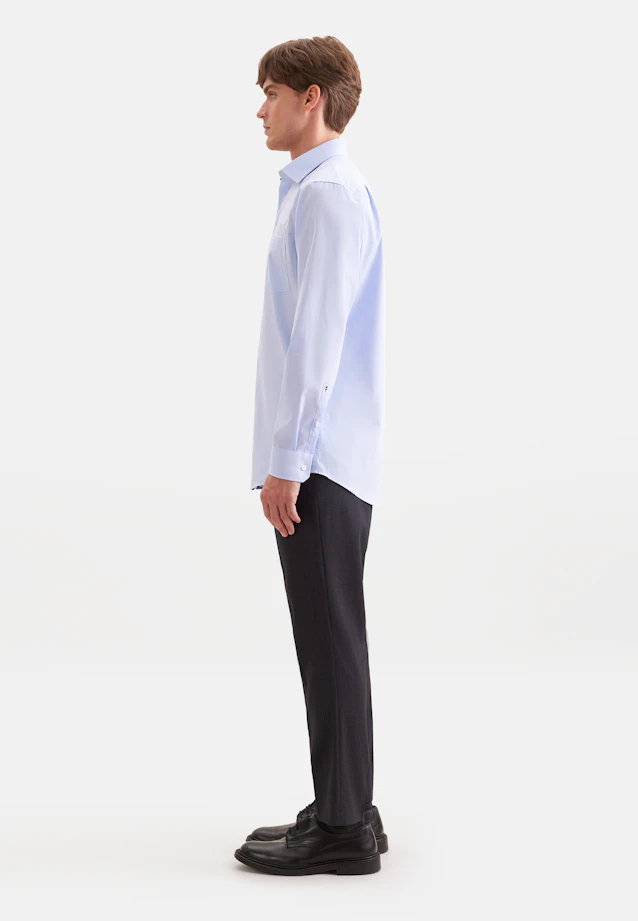 Regular Business shirt Check in Light Blue |  Seidensticker Onlineshop