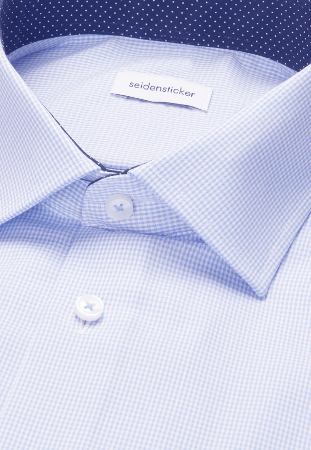 Regular Business shirt Check in Light Blue |  Seidensticker Onlineshop