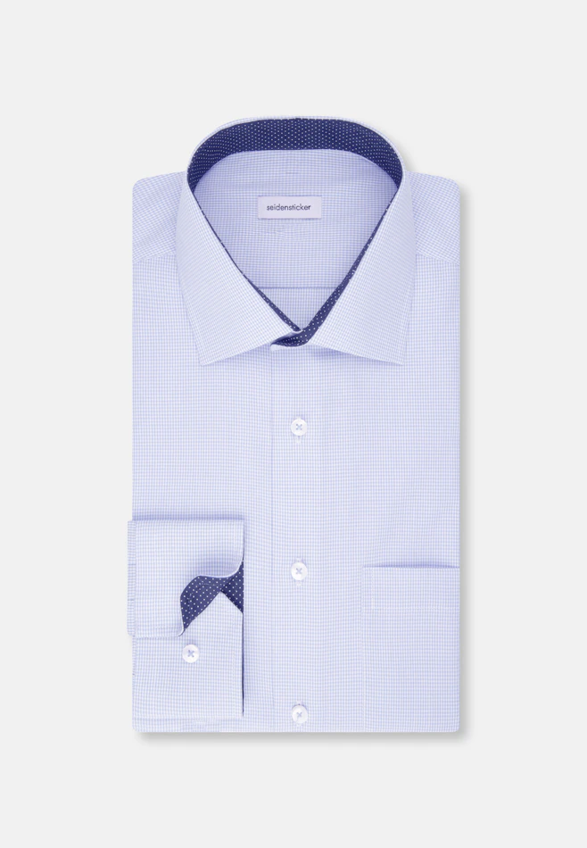 Regular Business shirt Check in Light Blue | Seidensticker online shop