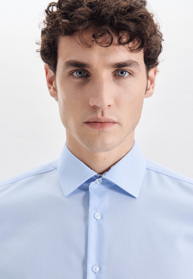 X-Slim Business Hemd Uni in Mittelblau |  Seidensticker Onlineshop