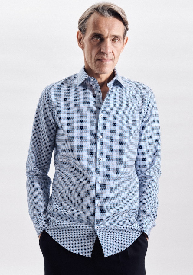 Business Shirt in Slim with Kent-Collar in Turquoise | Seidensticker Onlineshop
