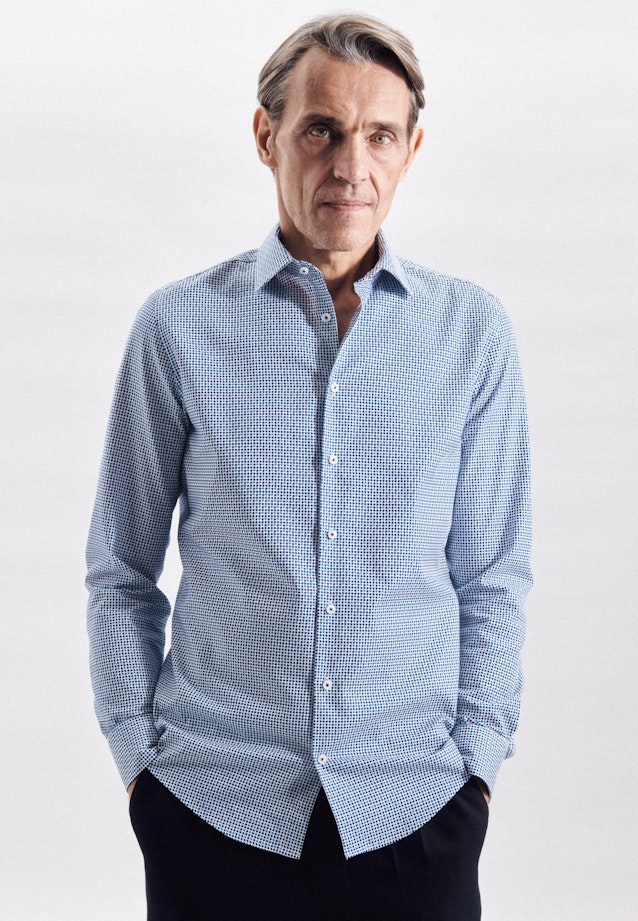 Business Shirt in Slim with Kent-Collar in Turquoise | Seidensticker Onlineshop