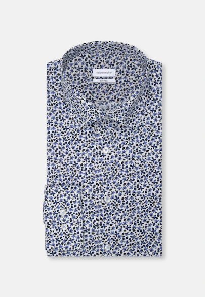 Shaped Business shirt Print in Dark Blue |  Seidensticker Onlineshop