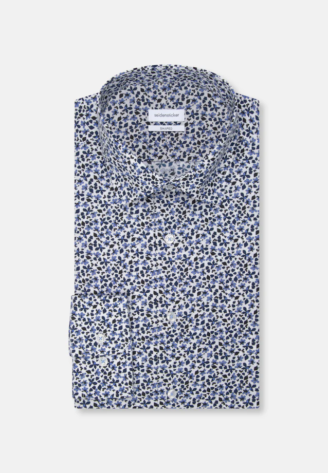Shaped Business shirt Print in Dark Blue |  Seidensticker Onlineshop