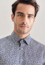 Shaped Business Hemd Druck in Dunkelblau |  Seidensticker Onlineshop