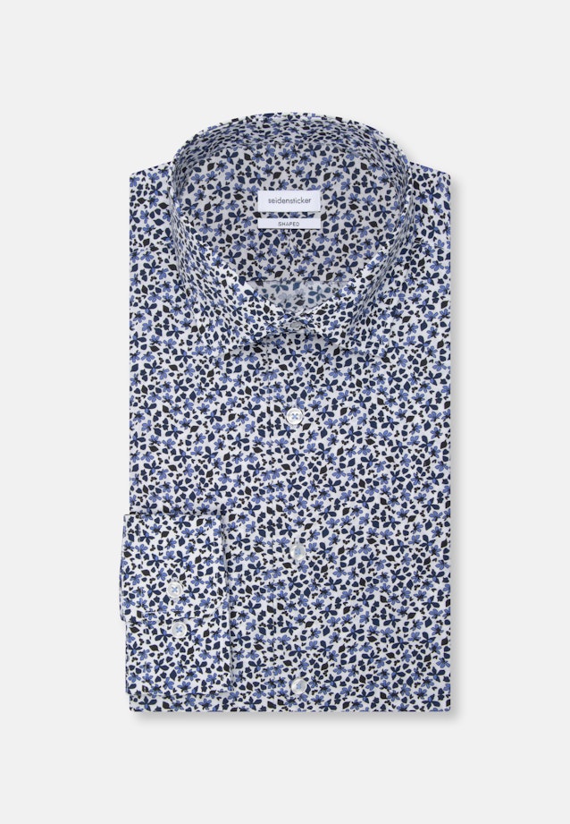 Shaped Business Hemd Druck in Dunkelblau |  Seidensticker Onlineshop