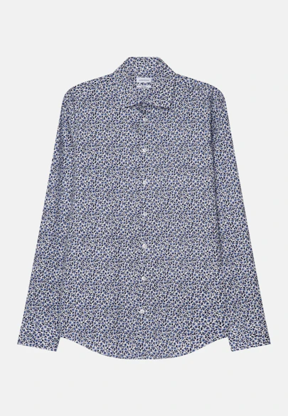 Shaped Business shirt Print in Dark Blue |  Seidensticker Onlineshop