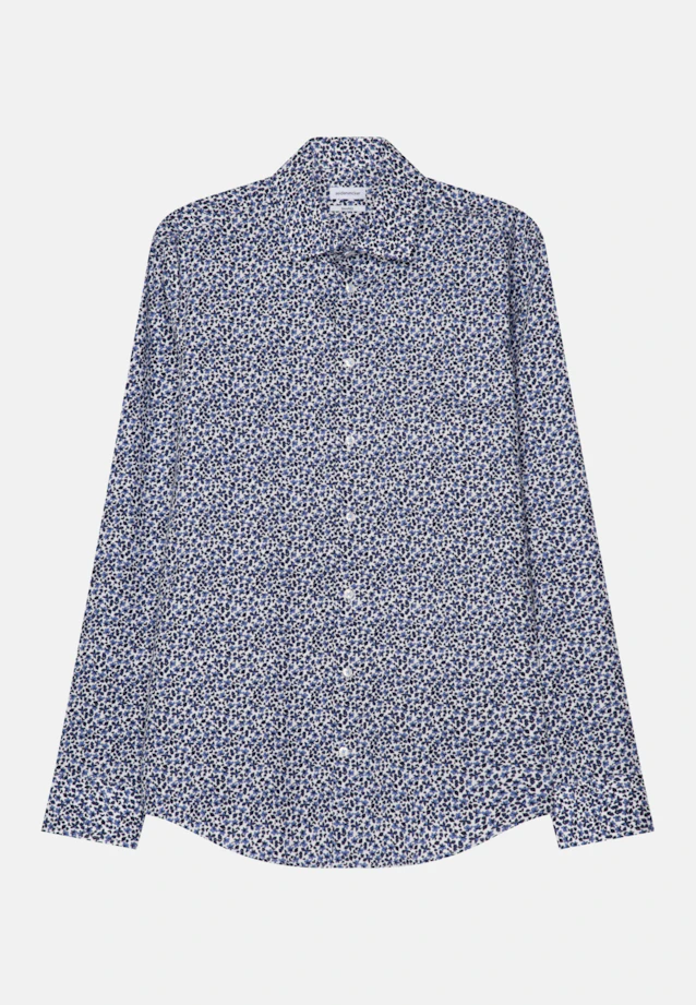 Shaped Business shirt Print in Dark Blue |  Seidensticker Onlineshop