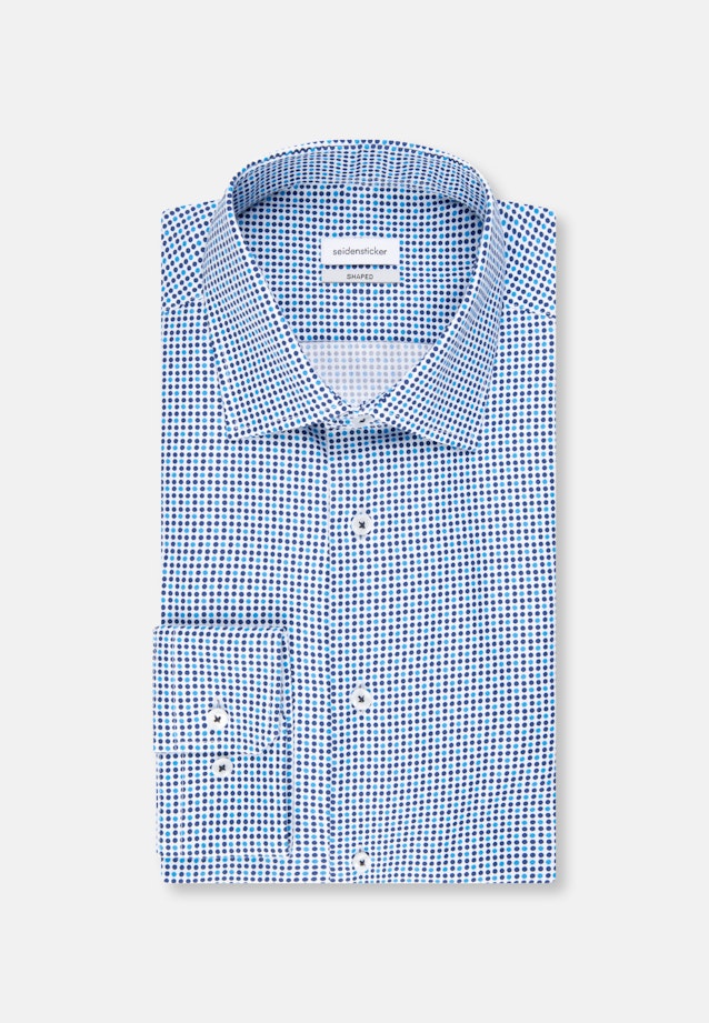 Shaped Business shirt Print in Turquoise |  Seidensticker Onlineshop