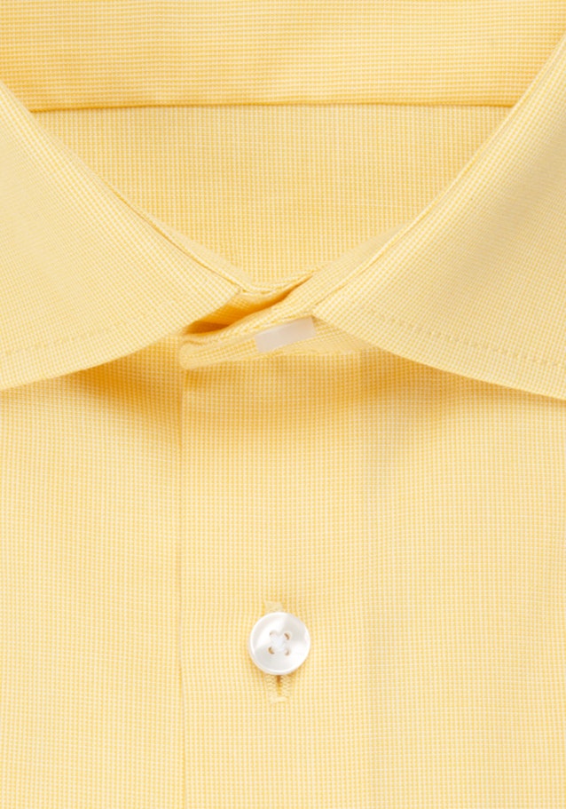 Bügelfreies Chambray Business Hemd in Shaped mit Kentkragen in Gelb |  Seidensticker Onlineshop