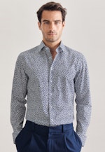 X-Slim Business Hemd Druck in Dunkelblau |  Seidensticker Onlineshop